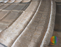 Sage Green Pure Banarasi Tissue Silk Saree – Handloom Saree Online India | Elegantt Drapes