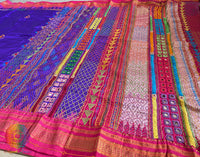 Purple Lambani Handwork Pure Ilkal Silk Saree – Ilkal Handloom Saree Online India | Elegantt Drapes