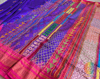 Purple Lambani Handwork Pure Ilkal Silk Saree – Ilkal Handloom Saree Online India | Elegantt Drapes