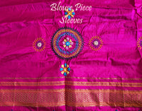 Purple Lambani Handwork Pure Ilkal Silk Saree – Ilkal Handloom Saree Online India | Elegantt Drapes