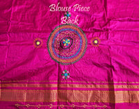 Purple Lambani Handwork Pure Ilkal Silk Saree – Ilkal Handloom Saree Online India | Elegantt Drapes