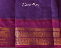 Purple Pure Kanchi Cotton Saree – Handloom Saree Online India | Elegantt Drapes