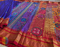 Purple Pure Ilkal Silk Lambani Handwork Saree – Ilkal Handloom Saree Online India | Elegantt Drapes