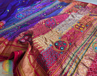 Purple Pure Ilkal Silk Lambani Handwork Saree – Ilkal Handloom Saree Online India | Elegantt Drapes