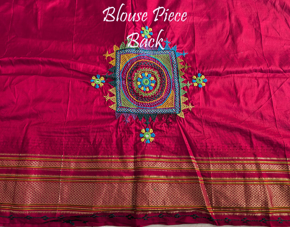 Purple Pure Ilkal Silk Lambani Handwork Saree – Ilkal Handloom Saree Online India | Elegantt Drapes