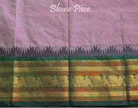 Lilac Pure Kanchi Cotton Saree – Handloom Saree Online India | Elegantt Drapes