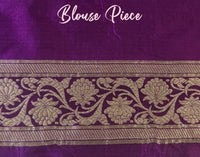 Purple Pure Banarasi Katan Silk Floral Jaal Saree – Handloom Saree Online India | Elegantt Drapes