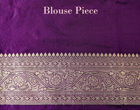 Purple Pure Banarasi Katan Silk Jaal Saree – Handloom Saree Online India | Elegantt Drapes