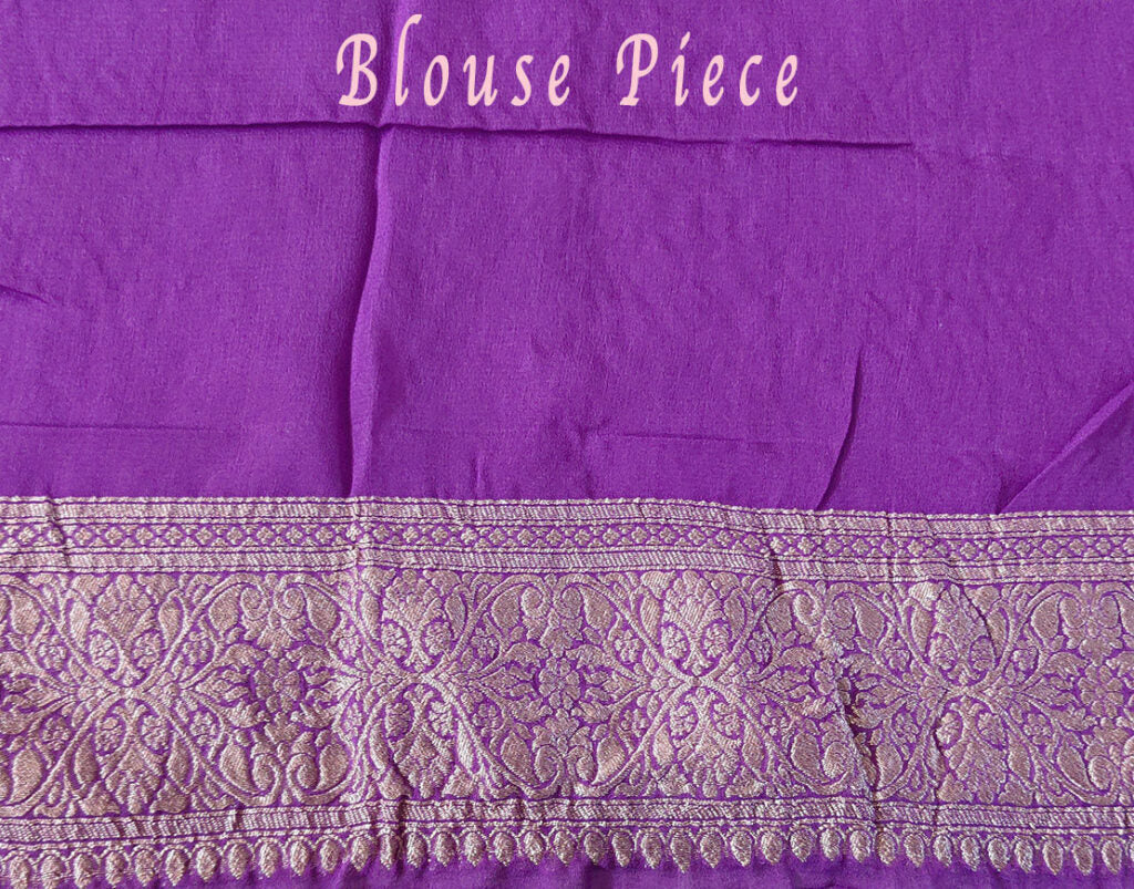 Lavender Banarasi Pure Khaddi Georgete Meenakari Saree – Handloom Saree Online India | Elegantt Drapes