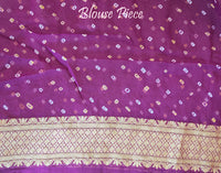 Purple Banarasi Bandhani Khaddi Georgette Saree – Bandhani Saree Online India | Elegantt Drapes