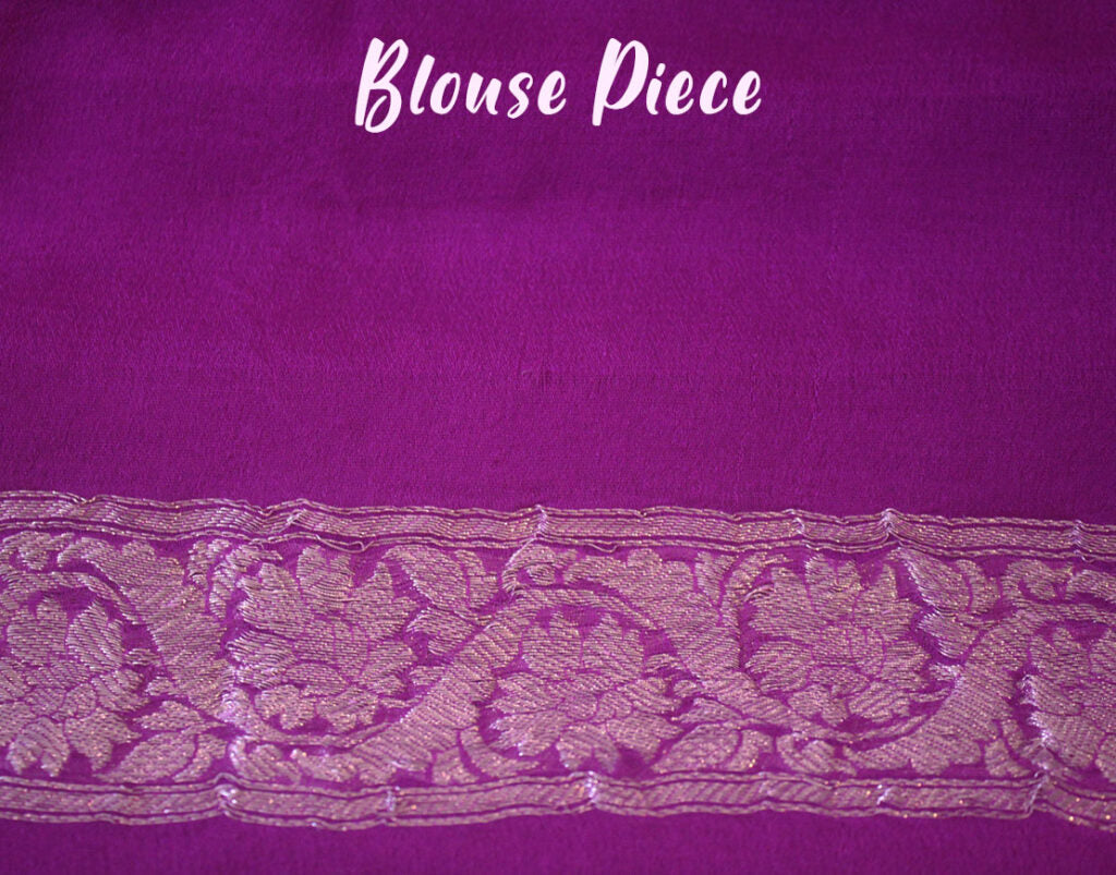 Handwoven Purple Banarasi Georgette Kadhuwa Saree Saree – Handloom Saree Online India | Elegantt Drapes