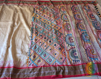 Gorgeous Pure Vidarbha Tussar Silk Lambani Saree – Handloom Saree Online India | Elegantt Drapes