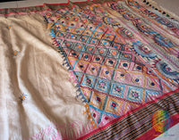 Gorgeous Pure Vidarbha Tussar Silk Lambani Saree – Handloom Saree Online India | Elegantt Drapes