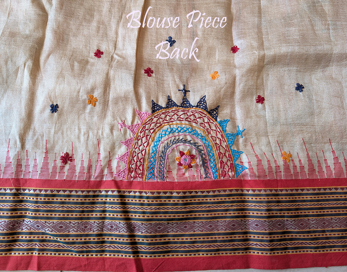 Gorgeous Pure Vidarbha Tussar Silk Lambani Saree – Handloom Saree Online India | Elegantt Drapes
