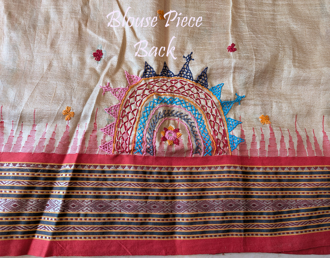 Gorgeous Pure Vidarbha Tussar Silk Lambani Saree – Handloom Saree Online India | Elegantt Drapes