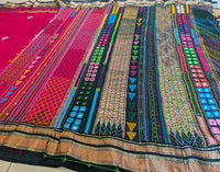 Red Pure Ilkal Silk Lambani Handwork Saree – Ilkal Handloom Saree Online India | Elegantt Drapes