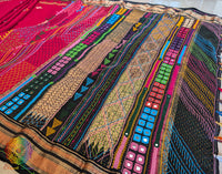 Red Pure Ilkal Silk Lambani Handwork Saree – Ilkal Handloom Saree Online India | Elegantt Drapes