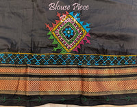 Red Pure Ilkal Silk Lambani Handwork Saree – Ilkal Handloom Saree Online India | Elegantt Drapes