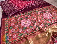 Red Shaded Gharchola Gaji Silk Bandhani Saree 2 – Bandhani Saree Online India | Elegantt Drapes