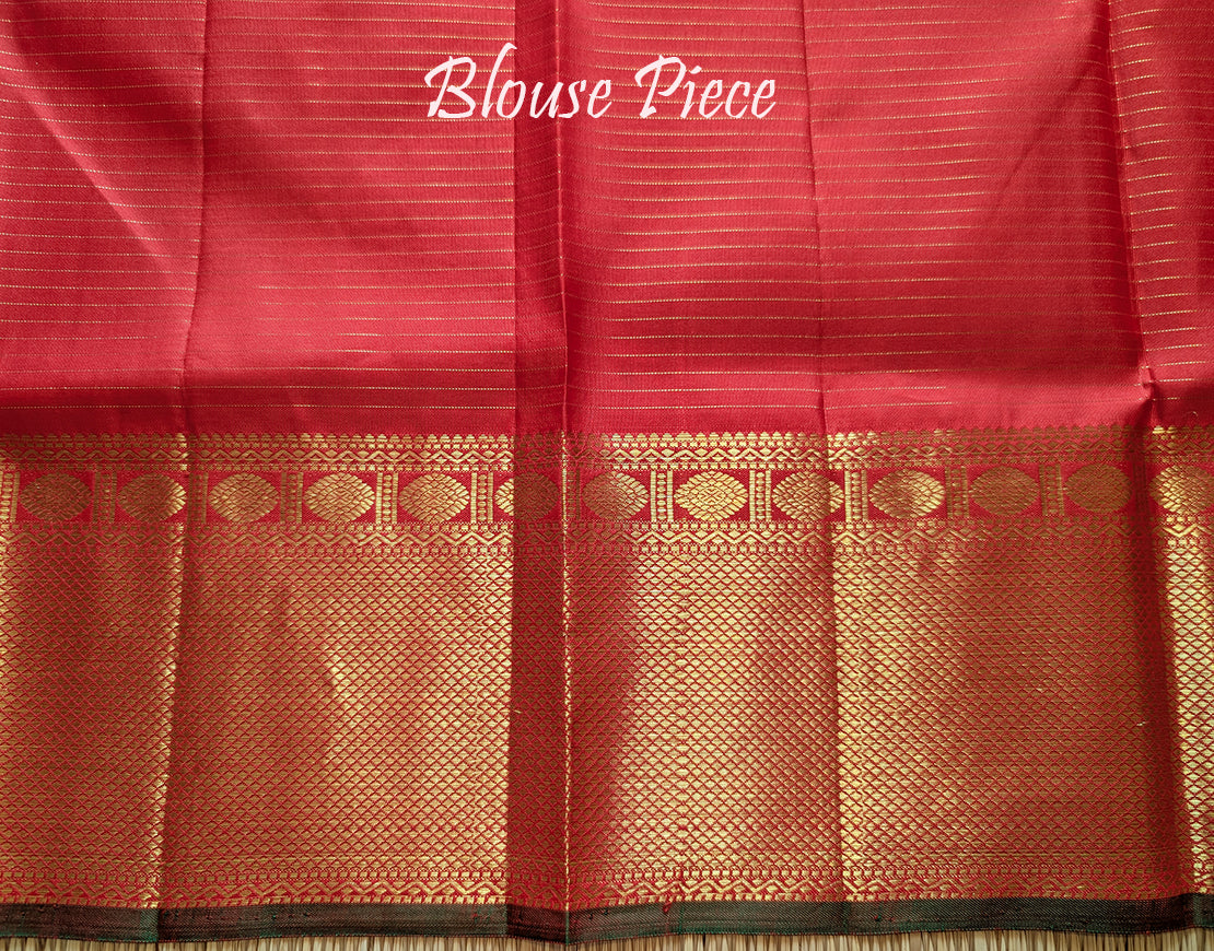 Red Pure Kanjivaram Handloom Silk Saree – Handloom Saree Online India | Elegantt Drapes
