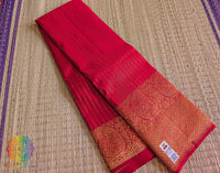 Bridal Red Pure Kanjivaram Silk Saree – Handloom Saree Online India | Elegantt Drapes