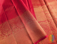 Bridal Red Pure Kanjivaram Silk Saree – Handloom Saree Online India | Elegantt Drapes