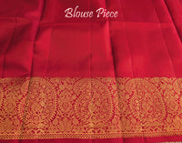 Peach Pure Kanjivaram Silk Saree – Handloom Saree Online India | Elegantt Drapes