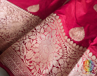 Red Banarasi Handloom Katan Silk Saree 2 – Handloom Saree Online India | Elegantt Drapes