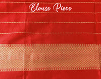 Red Banarasi Handloom Katan Silk Meenakari Saree – Handloom Saree Online India | Elegantt Drapes