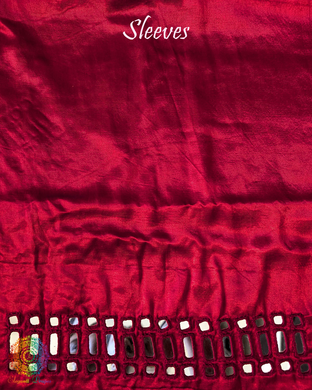 Red Mashru Silk Kutch Mirror Work Blouse – Handloom Saree Online India | Elegantt Drapes