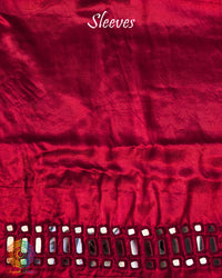 Red Mashru Silk Kutch Mirror Work Blouse – Handloom Saree Online India | Elegantt Drapes