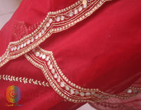 Red Pure Organza Handwork Saree – Handloom Saree Online India | Elegantt Drapes