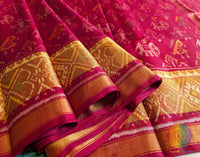 Red Pure Mulberry Silk Rajkot Patola Saree – Handloom Saree Online India | Elegantt Drapes