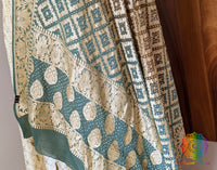 Sage Green Banarasi Bandhani Georgette Dupatta – Bandhani Saree Online India | Elegantt Drapes