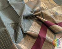 Sage Green Pure Kanchi Cotton Saree – Handloom Saree Online India | Elegantt Drapes