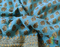 Sky Blue Banarasi Handloom Pure Khaddi Georgete Saree – Handloom Saree Online India | Elegantt Drapes