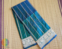 Emerald Banarasi Handloom Katan Silk Saree – Handloom Saree Online India | Elegantt Drapes