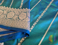 Emerald Banarasi Handloom Katan Silk Saree – Handloom Saree Online India | Elegantt Drapes
