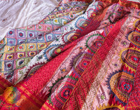 White Lambani Handwork Pure Ilkal Silk Saree – Ilkal Handloom Saree Online India | Elegantt Drapes