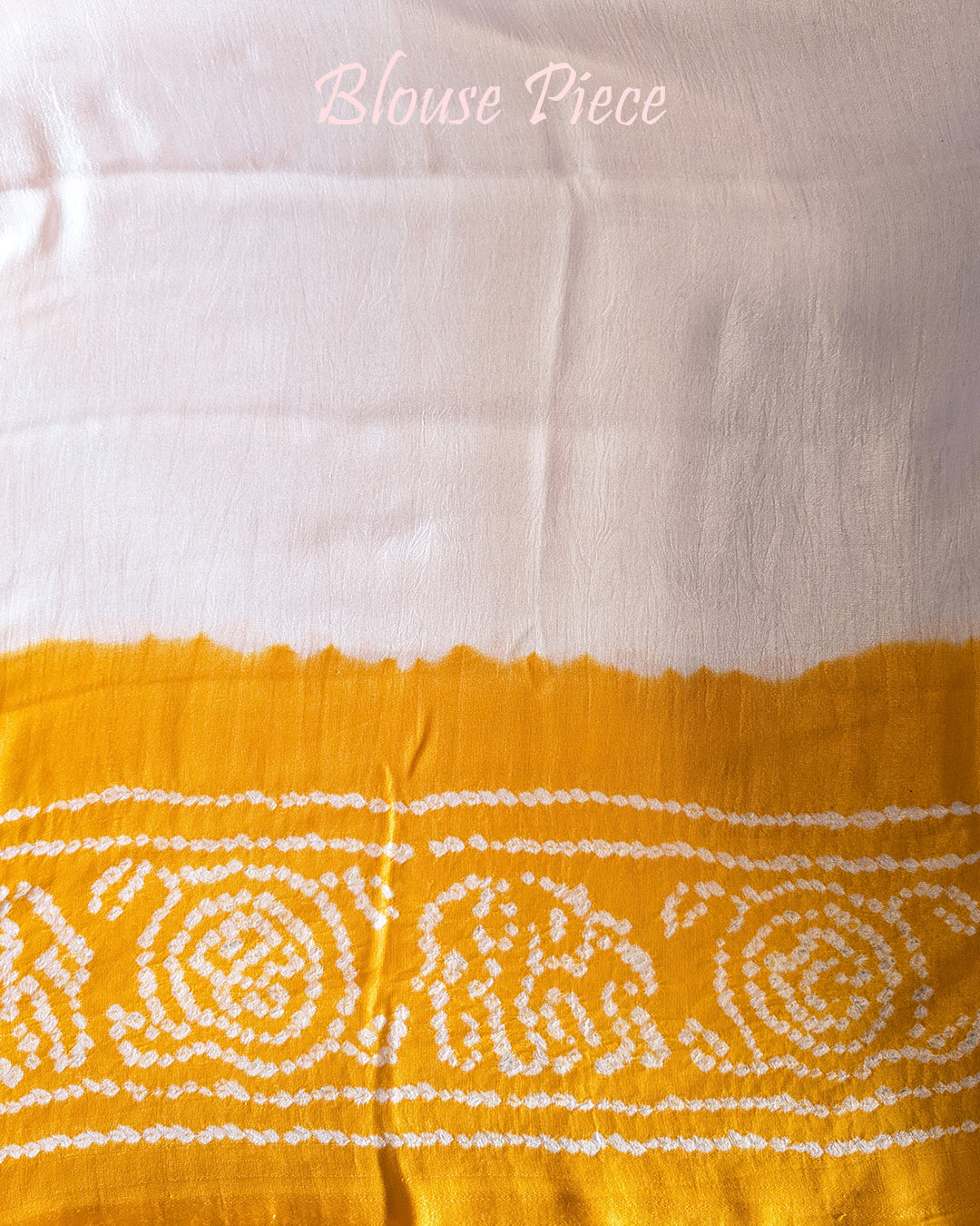 White Yellow Pure Gajji Silk Bandhani Saree – Bandhani Saree Online India | Elegantt Drapes