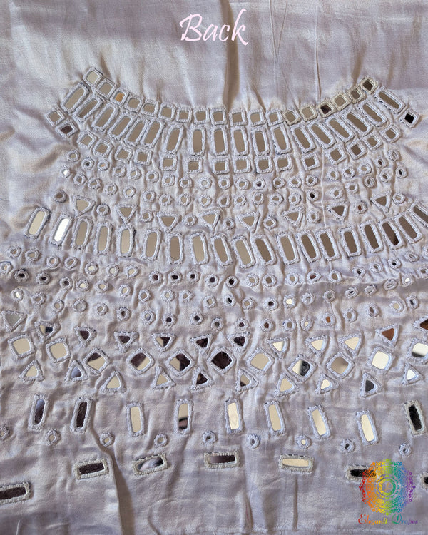 White Mashru Silk Kutch Mirror Work Blouse – Handloom Saree Online India | Elegantt Drapes