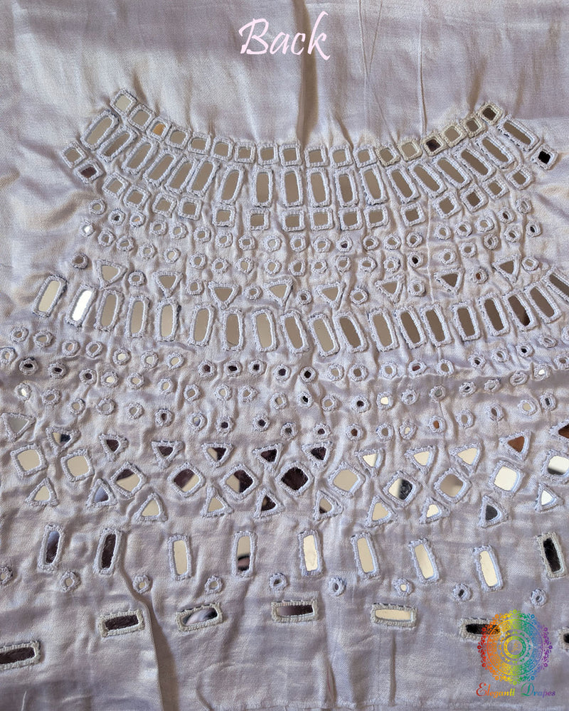 White Mashru Silk Kutch Mirror Work Blouse – Handloom Saree Online India | Elegantt Drapes