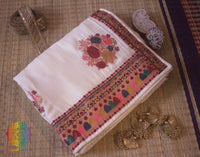 White Pure Chinon Crepe Sequins Work Saree – Handloom Saree Online India | Elegantt Drapes