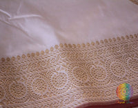 White Banarasi Handloom Pure Katan Silk Konia Saree – Handloom Saree Online India | Elegantt Drapes