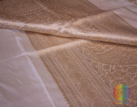 White Banarasi Handloom Pure Katan Silk Konia Saree – Handloom Saree Online India | Elegantt Drapes