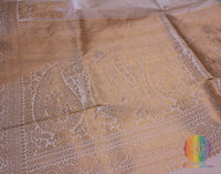 White Banarasi Handloom Pure Katan Silk Konia Saree – Handloom Saree Online India | Elegantt Drapes