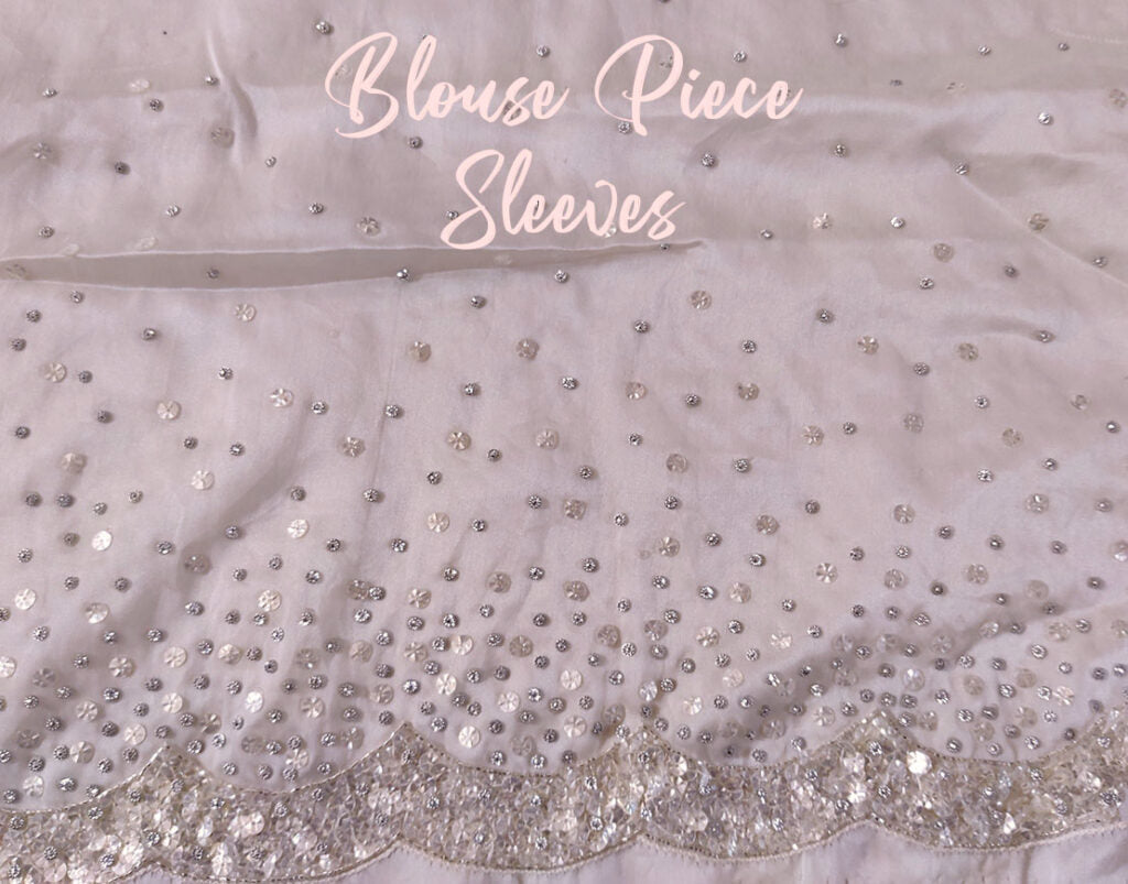 Off White Pure Organza Silk Handwork Saree – Handloom Saree Online India | Elegantt Drapes