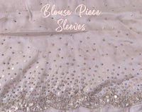 Off White Pure Organza Silk Handwork Saree – Handloom Saree Online India | Elegantt Drapes