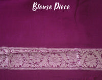 Wine Banarasi Handloom Khaddi Georgette Kadhuwa Saree – Handloom Saree Online India | Elegantt Drapes