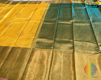 Yellow Pure Kanjivaram Silk Saree – Handloom Saree Online India | Elegantt Drapes